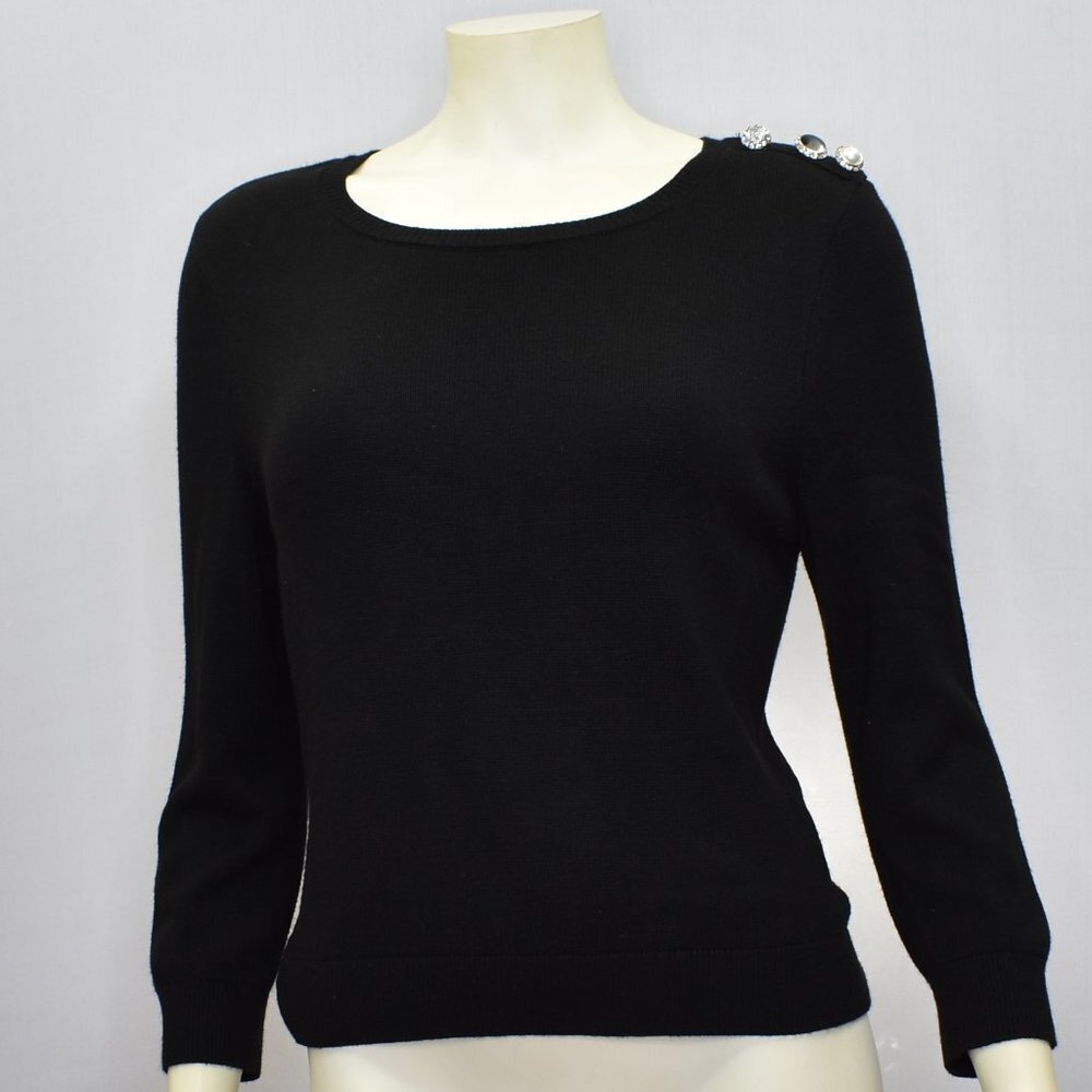 WHITE HOUSE BLACK MARKET 3/4 SLEEVES SWEATER SZ MD